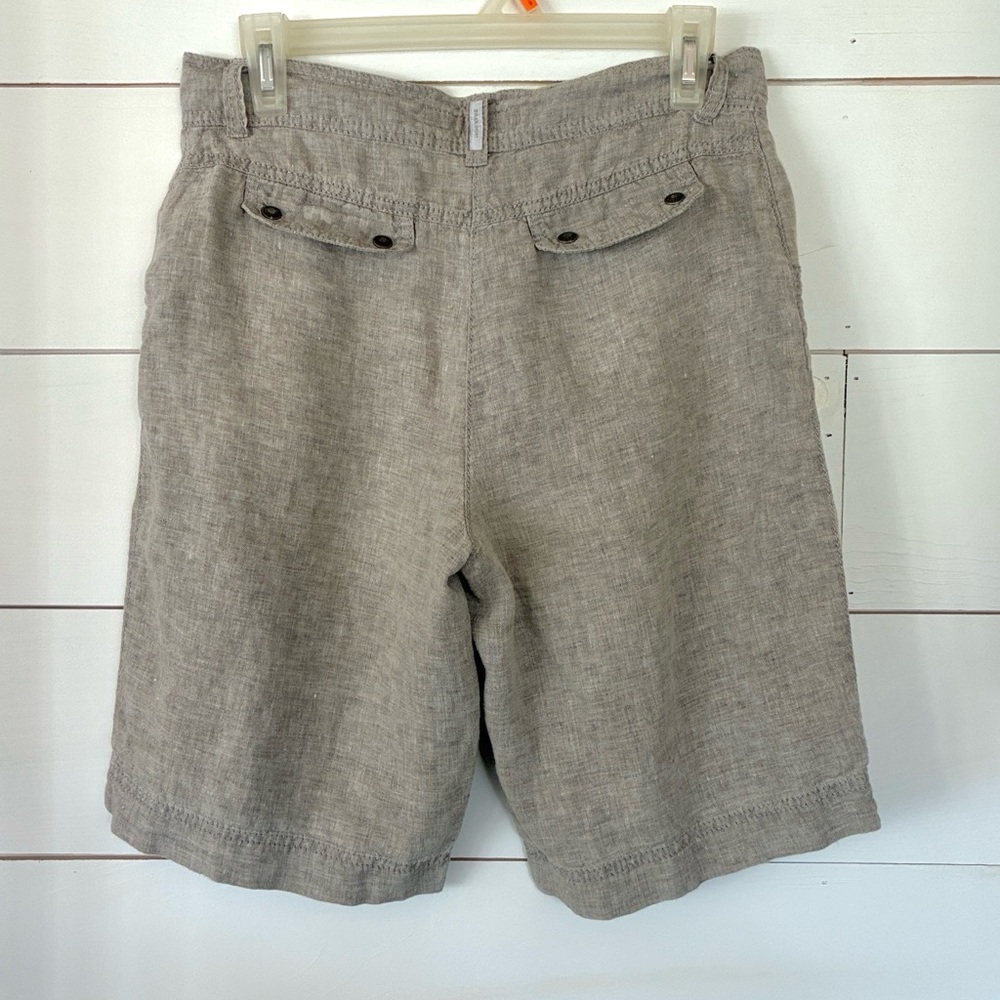 Brax Linen Khaki Drawstring Shorts Size 29 - Picture 3 of 10